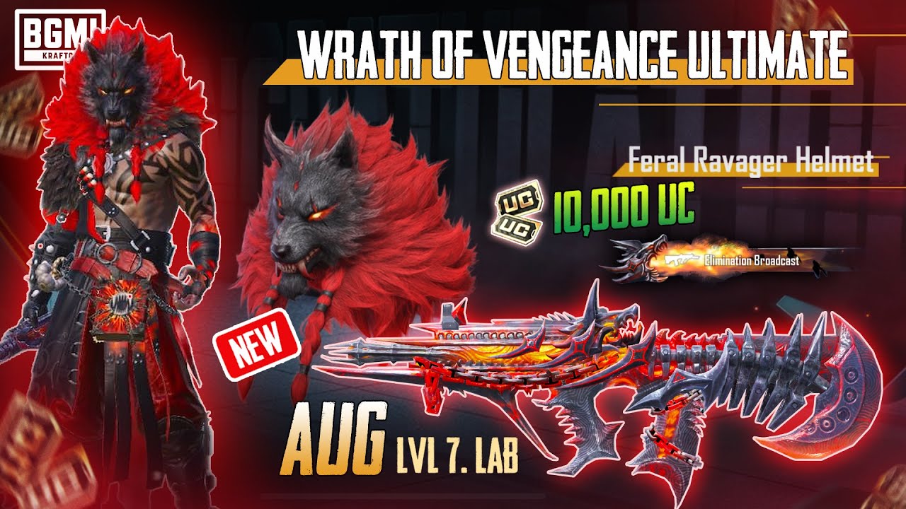 New WRATH OF VENGEANCE Ultimate Crate | 10K uc crate opening | abyssal Howl AUG lvl 7 | BGMI