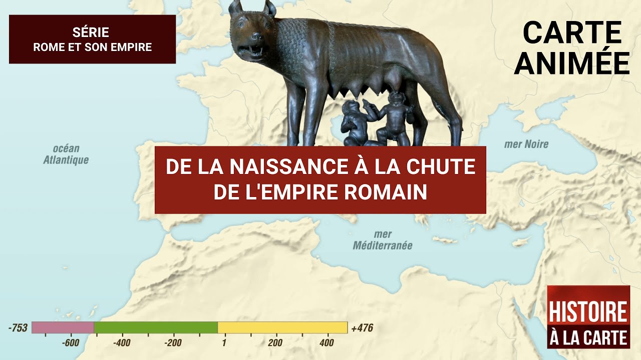 De la naissance à la chute de l'empire romain en 5 minutes