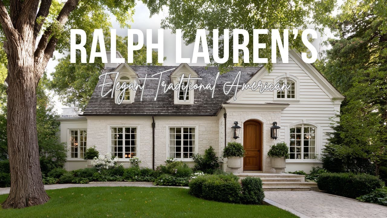 Элегантные традиционные американские дома, вдохновленные стилем «Наследие» Ральфа Лорена.