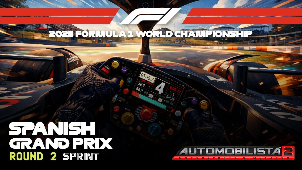 Automobilista 2 • F1 Championship 2025 •  R2 • Spanish GP • Sprint Race • F-Hybrid Gen 3