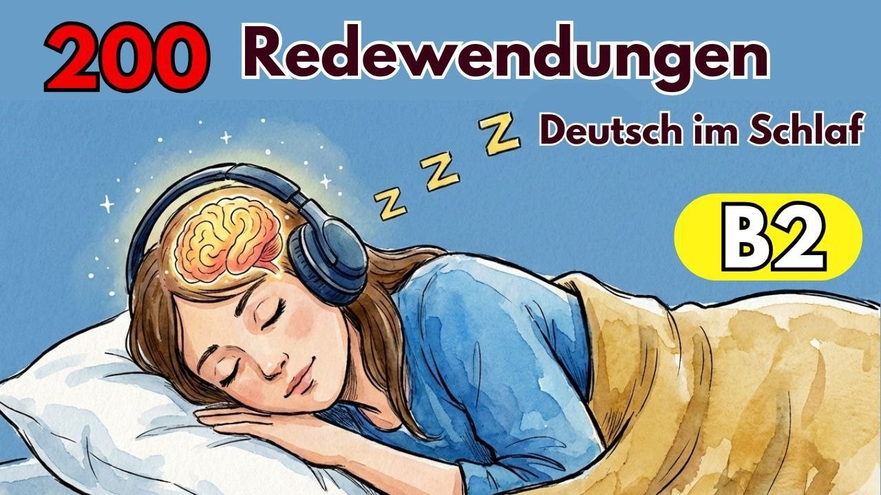 Deutsch im Schlaf lernen 😴 | 200 B2–C1 Redewendungen für natürliches Deutsch