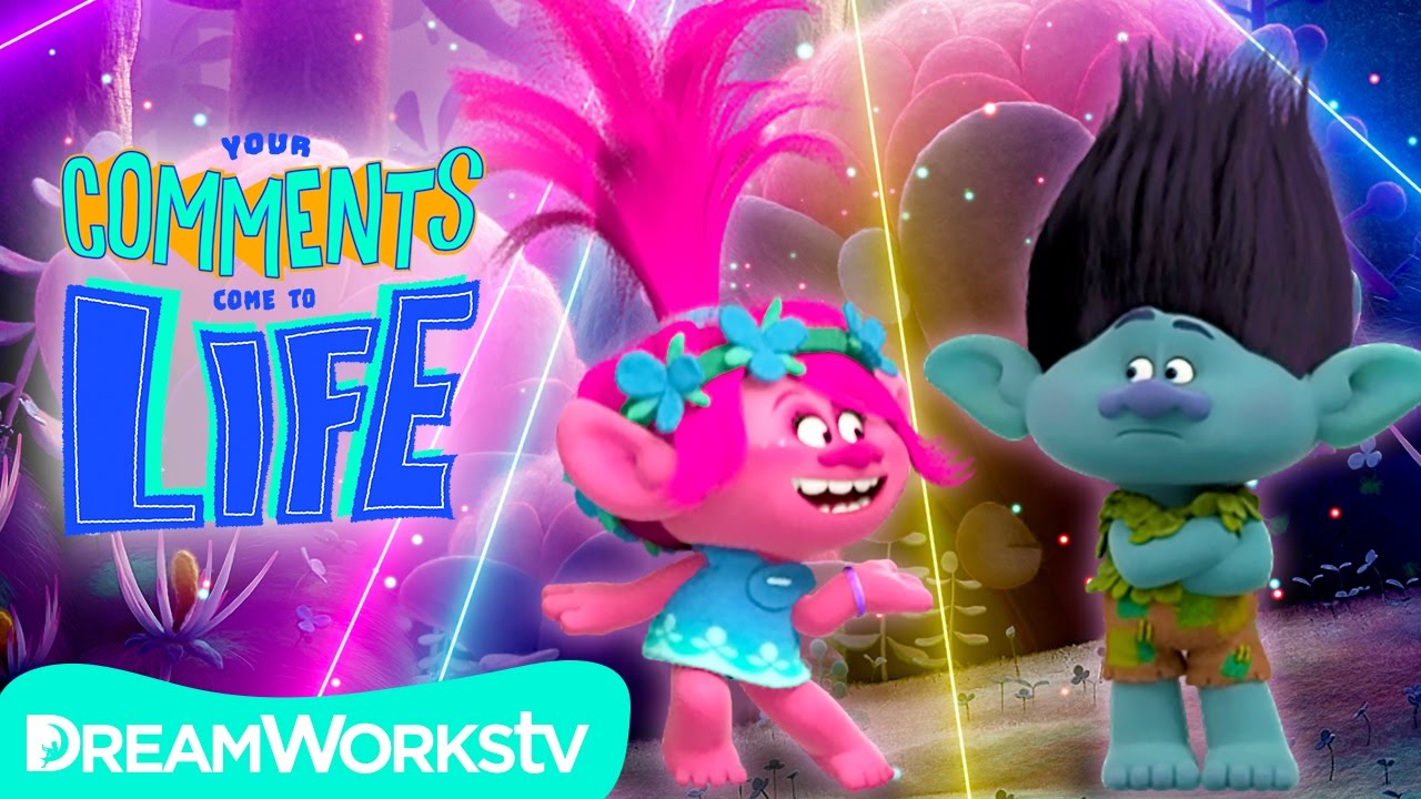 Poppy vs Branch DANCE OFF + Total TROLLS Takeover! | YOUR COMMENTS COME TO LIFE!