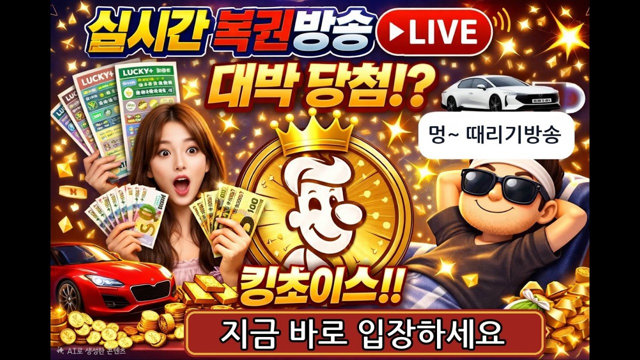 라이브 즉석복권 당첨금 나눔 게임