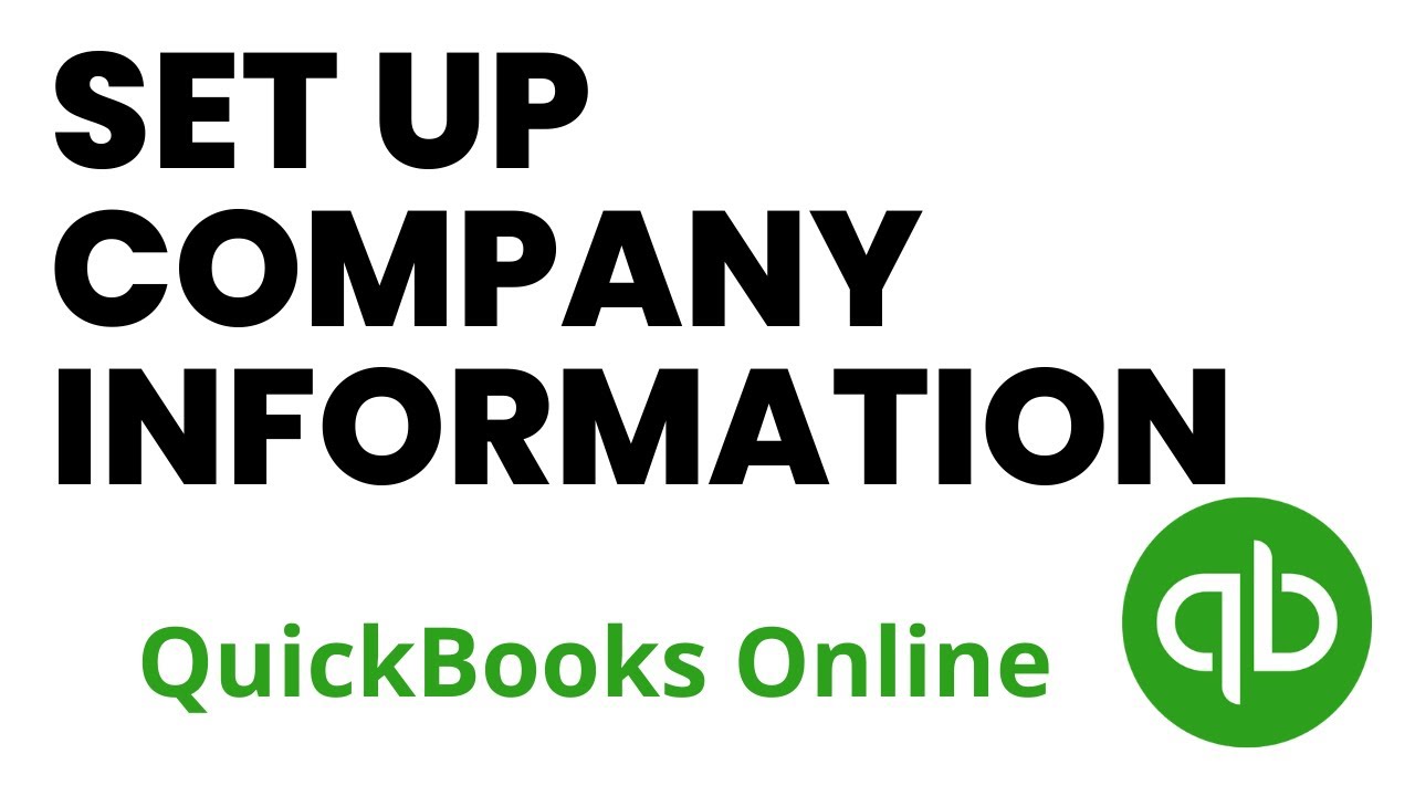 Set Up Company Information in QuickBooks Online