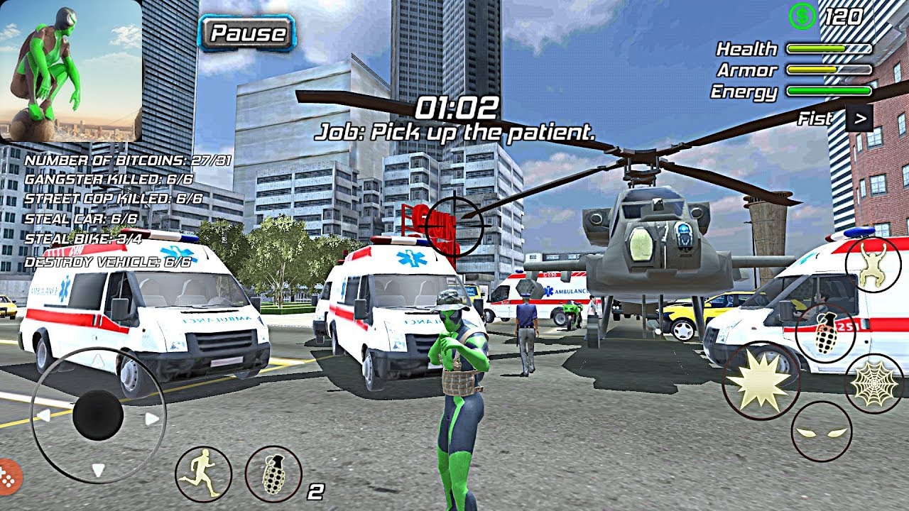Rope Frog Ninja Hero - Strange Gangster Vegas #3 Ambulance Driver | Android GamePlay HD