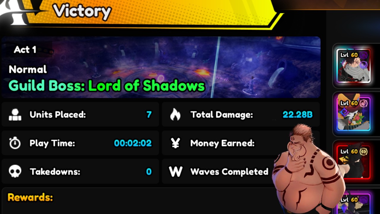 22B+ guild boss sukuna strat av *pre bug fix*