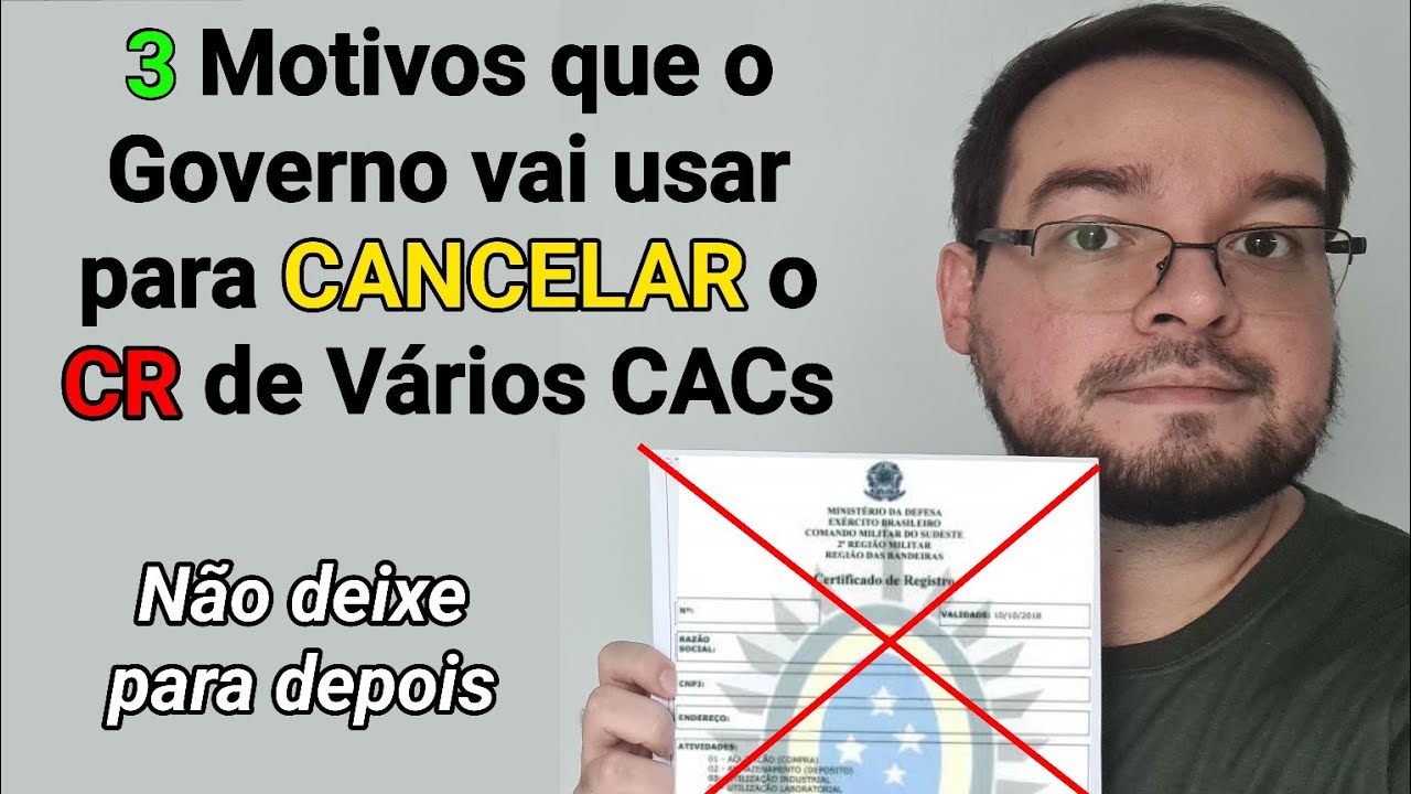 3 Motivos que vão usar para Cancelar o CR de vários CACs (e já está na Lei)