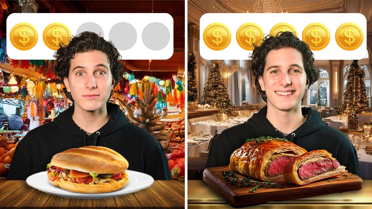 Probando comida NAVIDE&Ntilde;A: Callejero $ vs Restaurante $$$