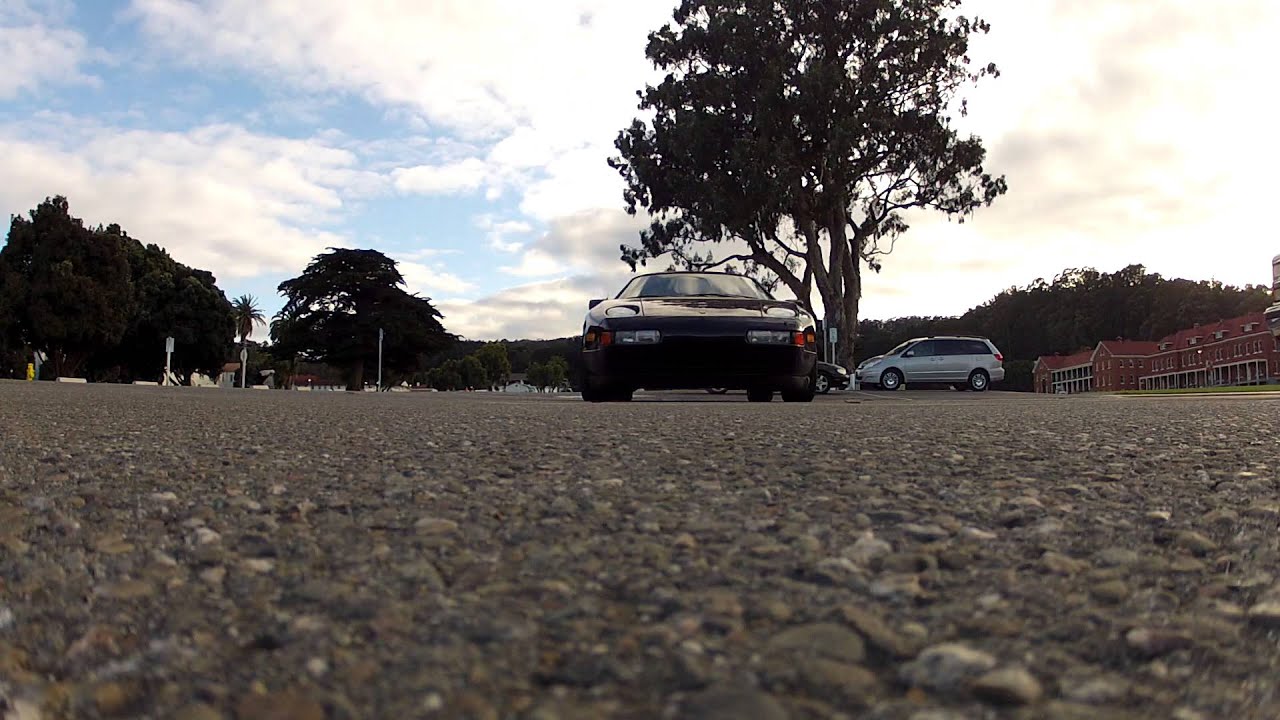 Running over my GoPro camera with my Porsche 928