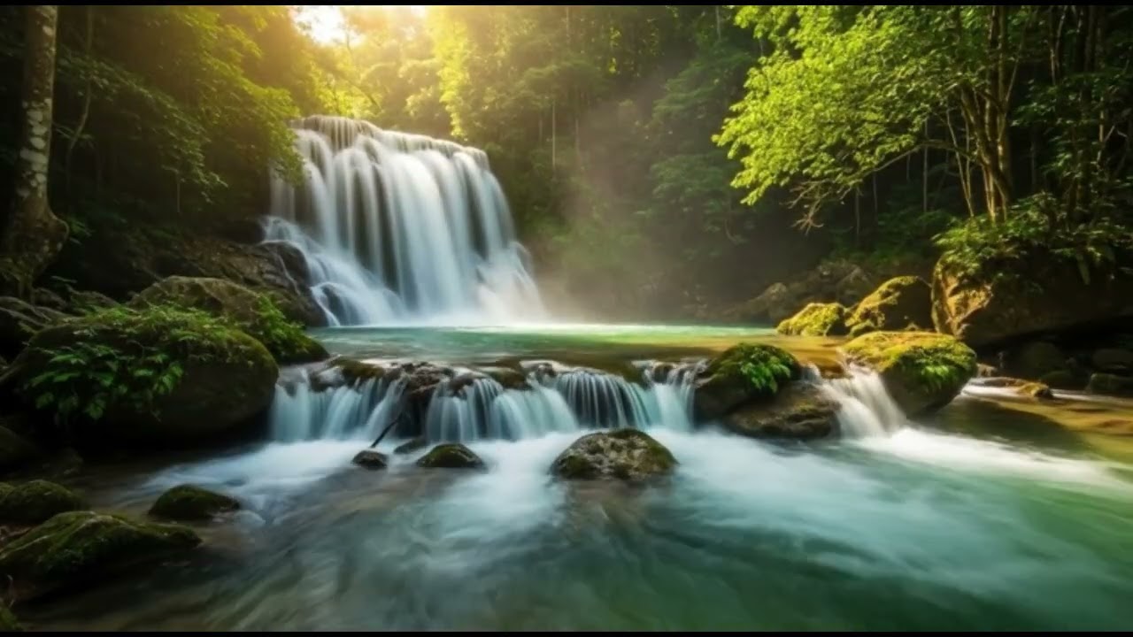 See beautiful scenery, flowing waterfalls, and listen to stress-relieving songs.