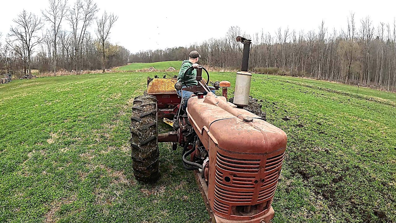 First Loads of the Season.  Spreading Manure with Old Equipment on our Small Farm.