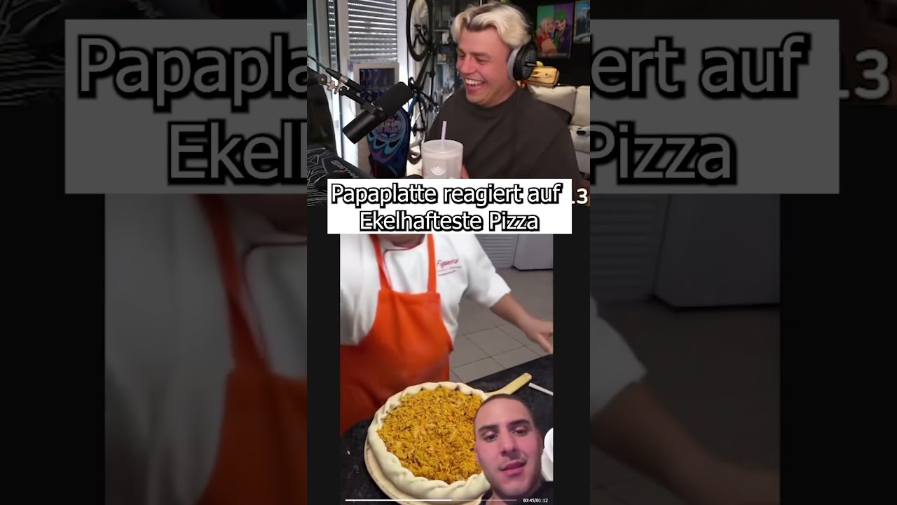 Papaplatte reagiert auf eklige Pizza 😂 #reaktion #lustig #twitch #clips