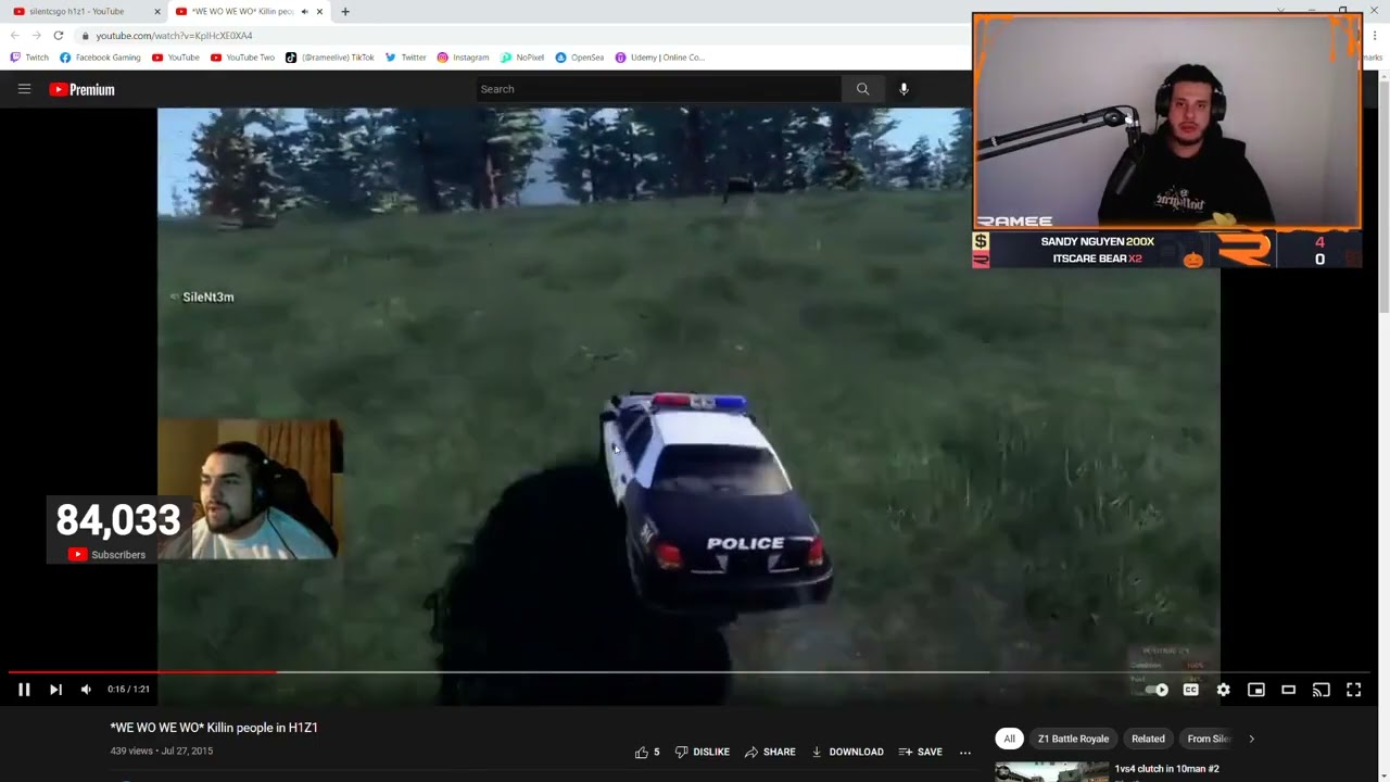 Ramee watches old Silent H1Z1 clip