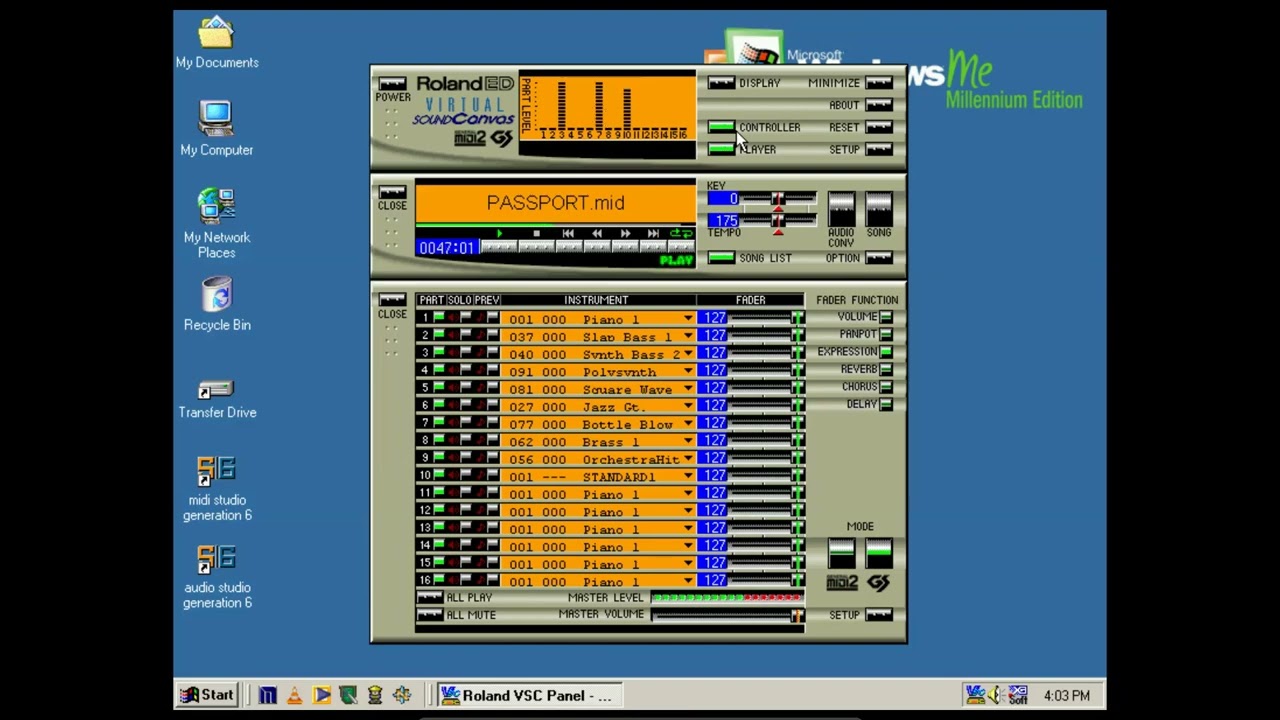 PASSPORT.MID: Various Soft Synth/Sound font Versions