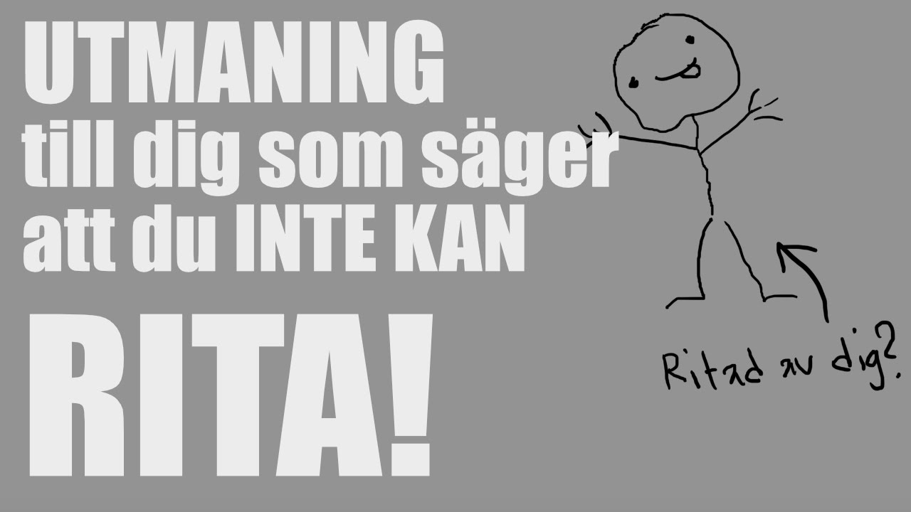 Utmaning till dig som säger att du inte kan rita!