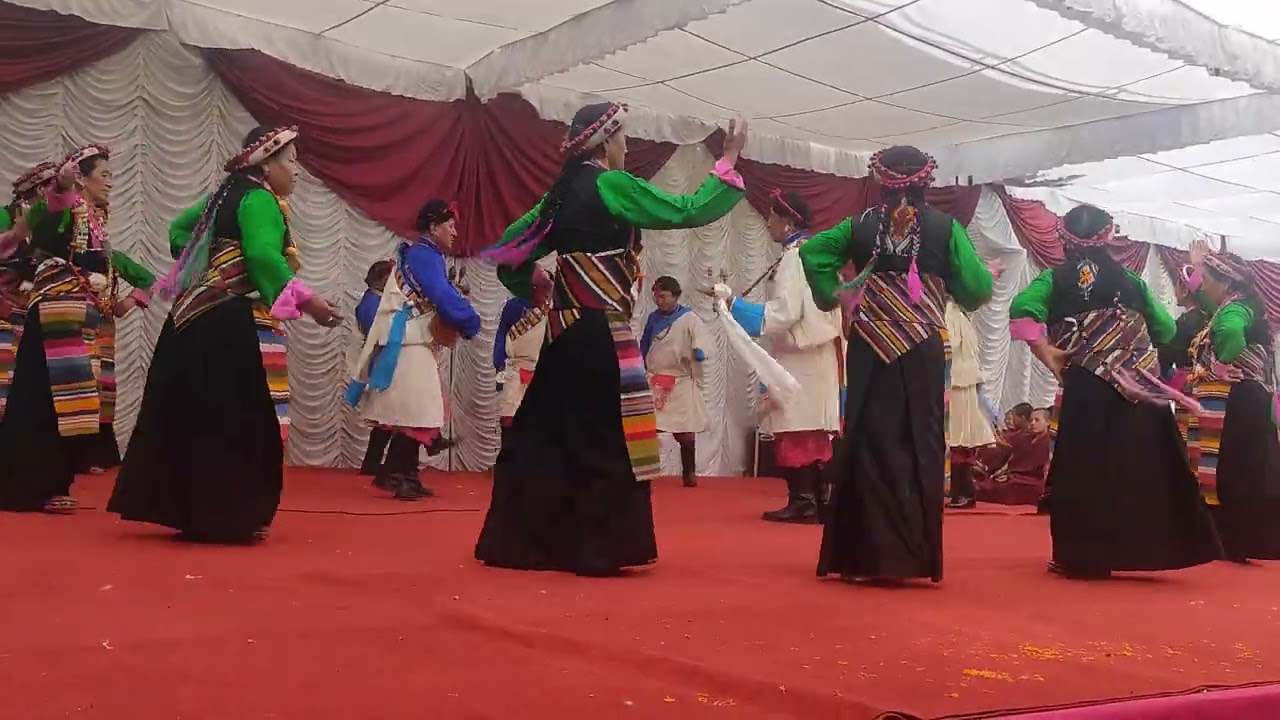 Tibetan Traditional  Dance perform on His Holiness The  Kyabgon Gongma Rinpoche 80th Birthday🎂🎉 (4)