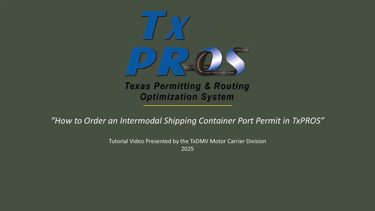Ordering an Intermodal Shipping Container Port Permit