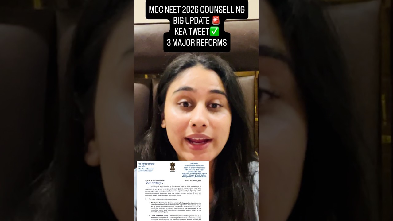 MCC COUNSELLING| NEET 2026 BIG UPDATE 🚨 3 MAJOR CHANGES✅ #mcc #neet #latestupdate