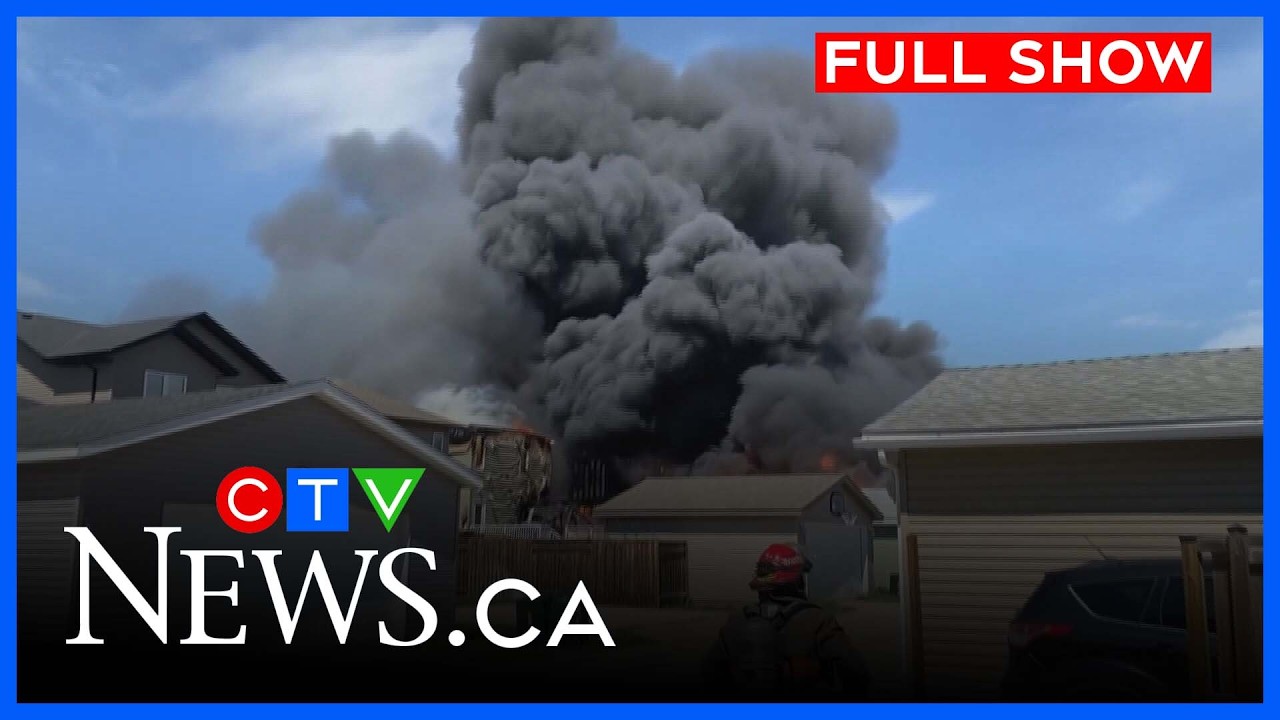 Пожарные бригады Саскатуна борются с крупным пожаром в доме | CTV News Saskatoon at Six, 29 мая 2...