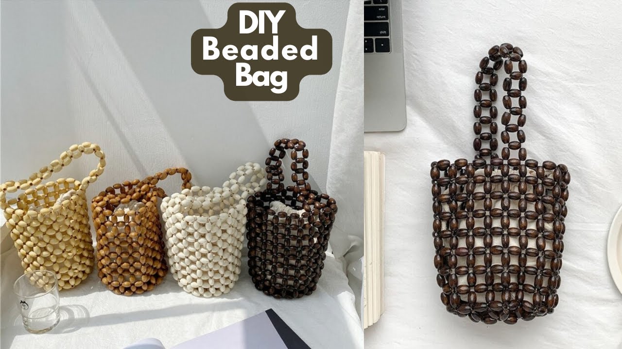 DIY BOHO BEADED BAG // HOW TO MAKE WOODEN BEADS BEADED BAG // BEGINNER FRIENDLY. SHOULDER BAG