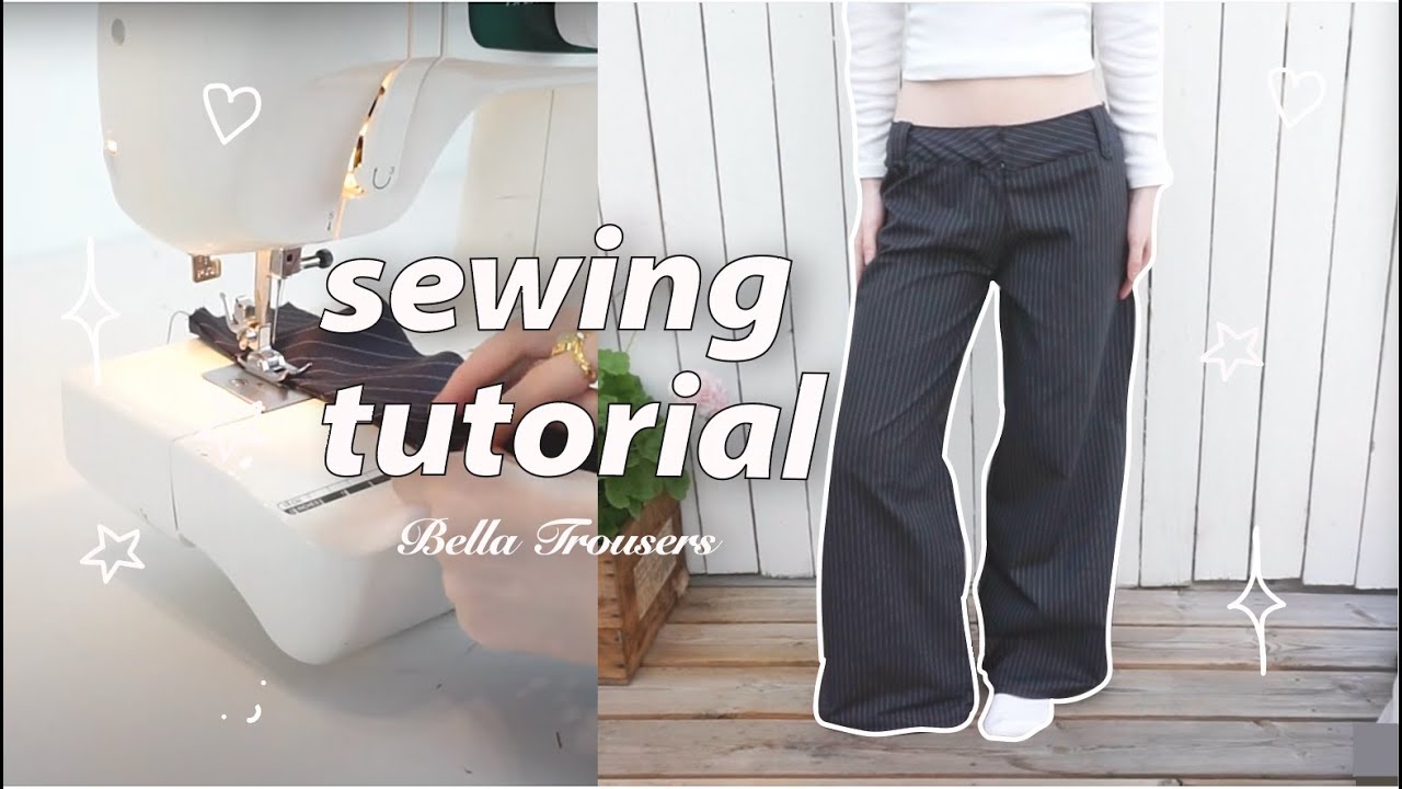 Bella Trousers Sewing Tutorial | Beginner / Intermediate | Low Waist Trousers Pattern | DIY