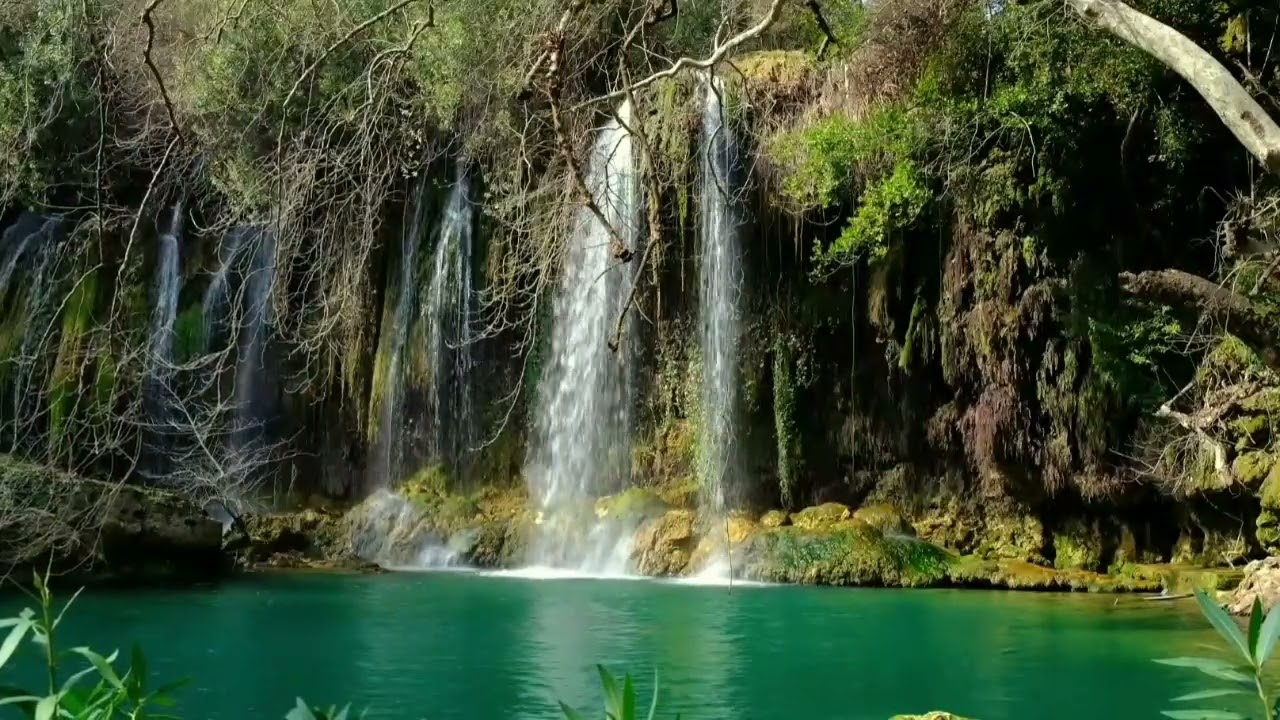 🌷45 min | Meditation music for relaxing  | Beautiful Waterfall sounds for sleep or study.💦