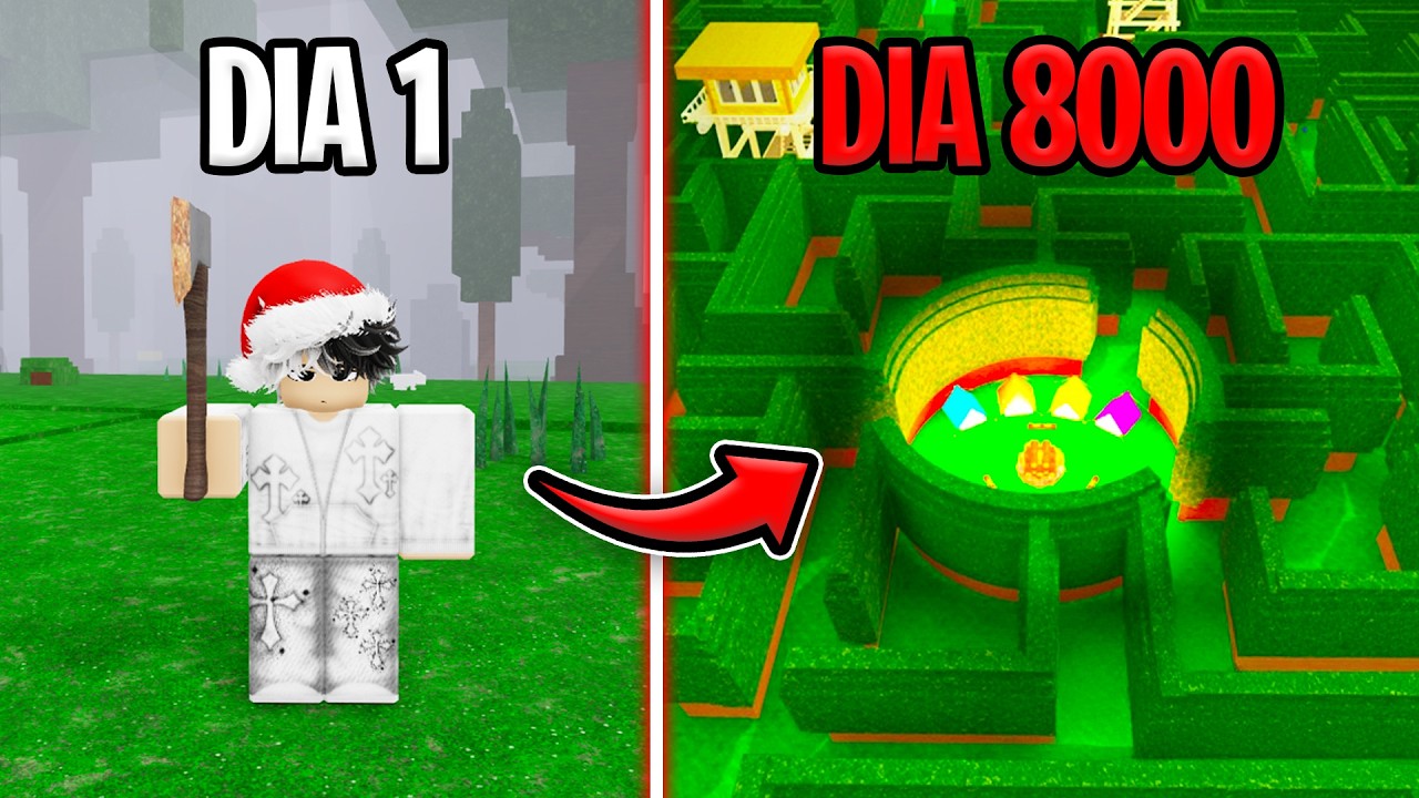 Construí el LABERINTO MÁS OP de 99 Noches (+8,000 días)