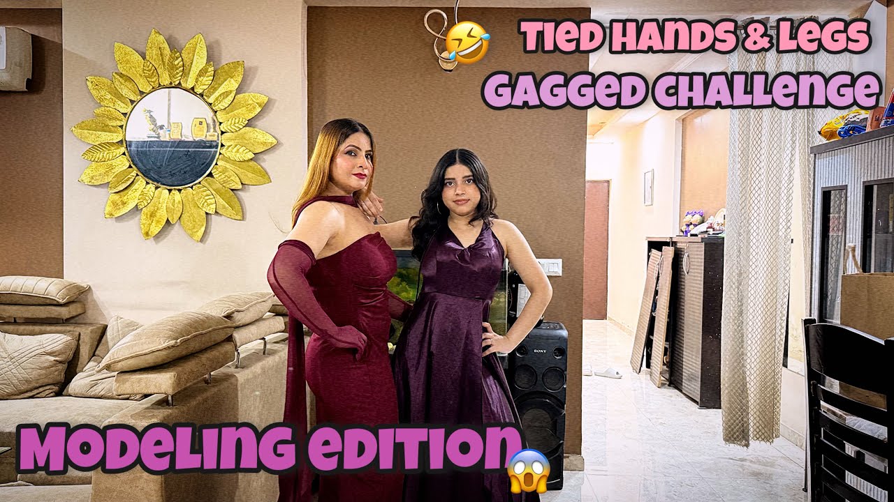 Tied Hands & legs Gagged Modeling Challenge😎‼️‼️ ||Tied & Gagged😱 || Gagged Modeling challenge😻
