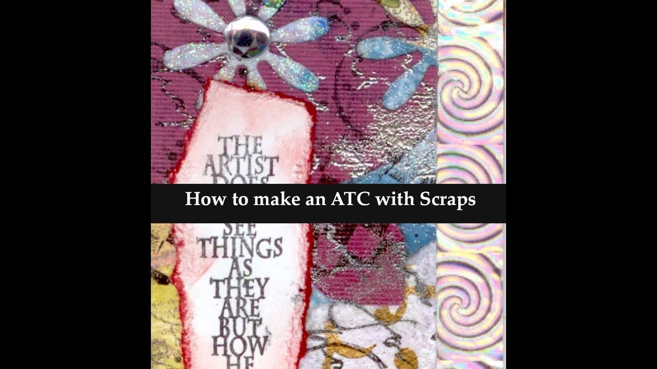 How to create a Collage ATC Using Scraps of Paper and Stamping