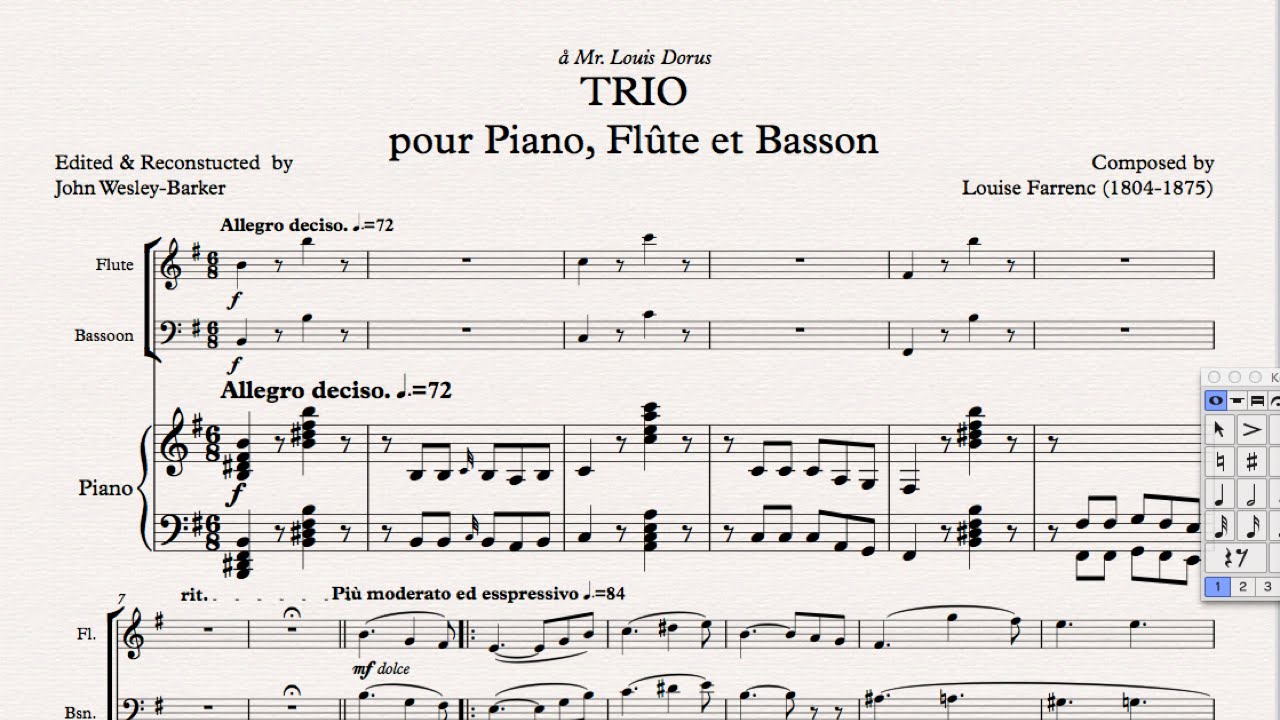 Farrenc: Trio Op 45 for piano, flute and bassoon