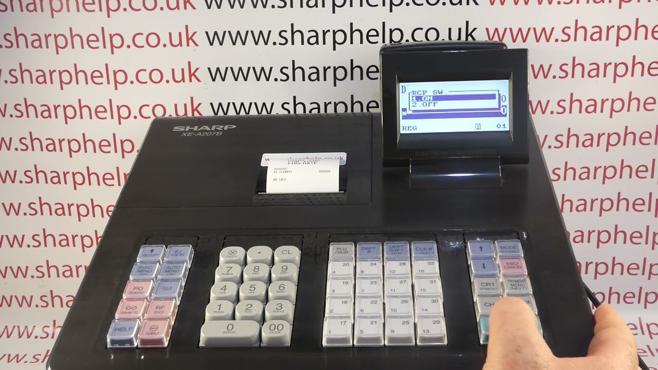 How To Stop No Sale NS Receipt Printing XE-A207 / XEA207 / XEA 207 Cash Registers