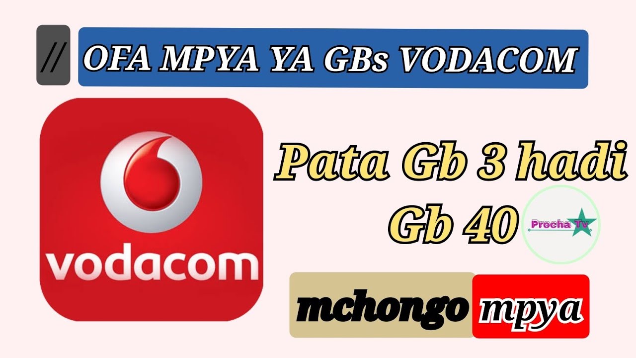 Jinsi Ya Kupata Gb 3-40 Za Ofa Vodacom || Mpya💯