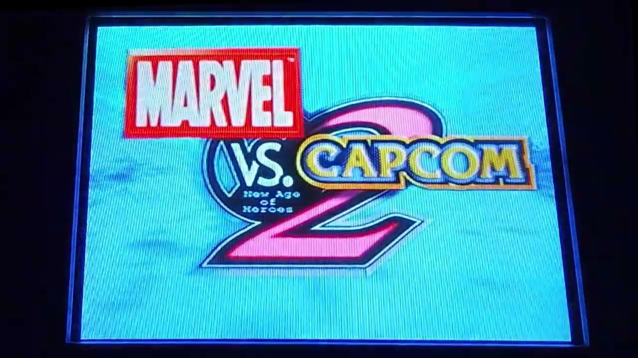 marvel vs Capcom 2 for the PS2 on a CRT TV