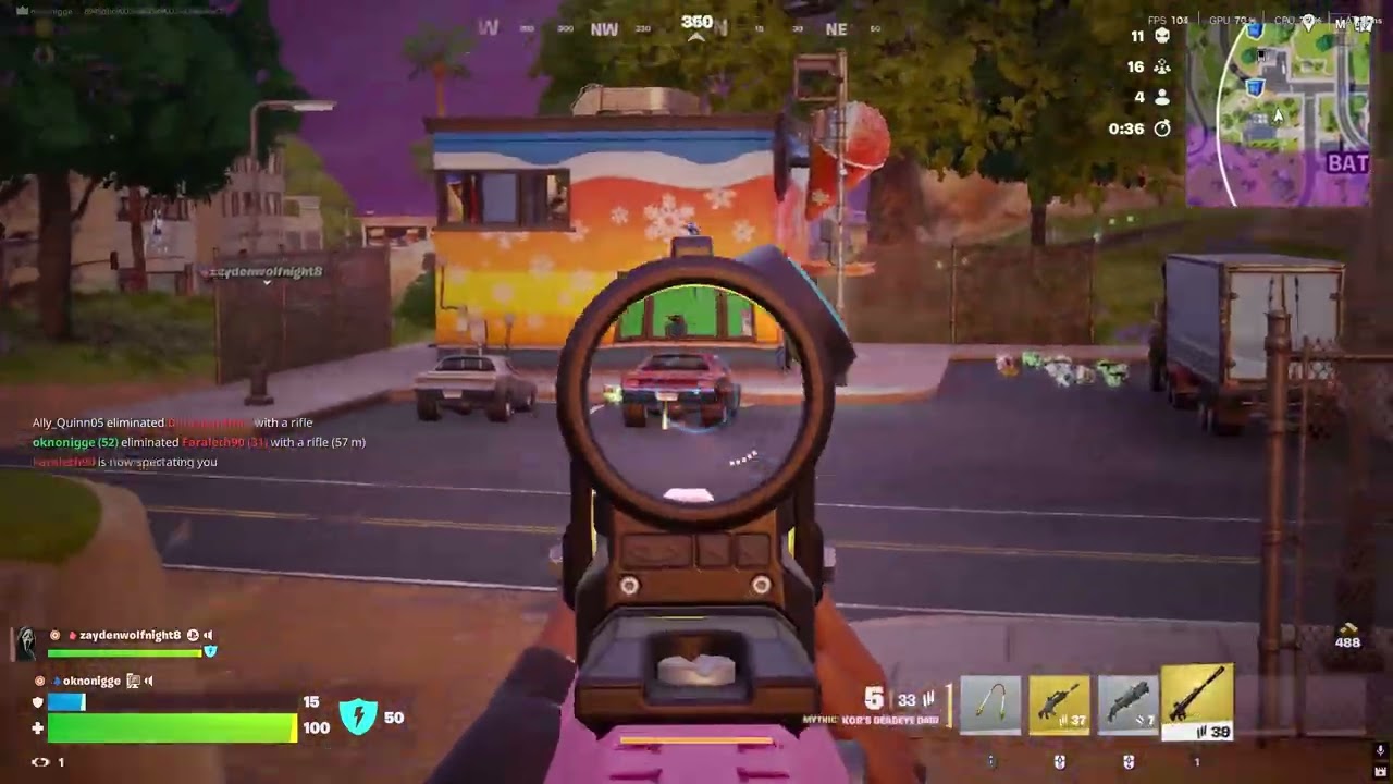 playing fortnight for a lil bit