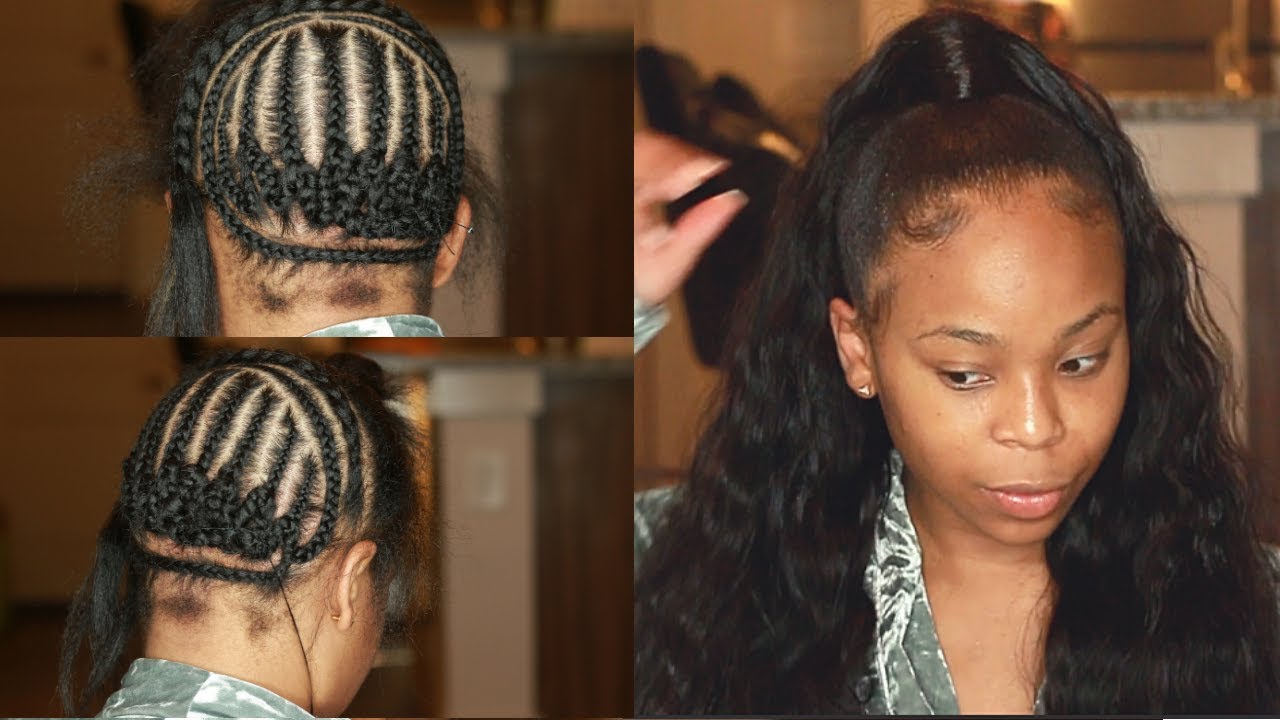 Halfup Half Down : New and IMPROVED braiding pattern and sewing technique | Nadula hair