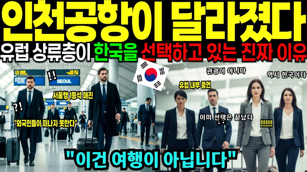 [해외감동사연]인천공항이 달라졌습니다 유럽 상류층이 한국을 선택한 진짜 이유