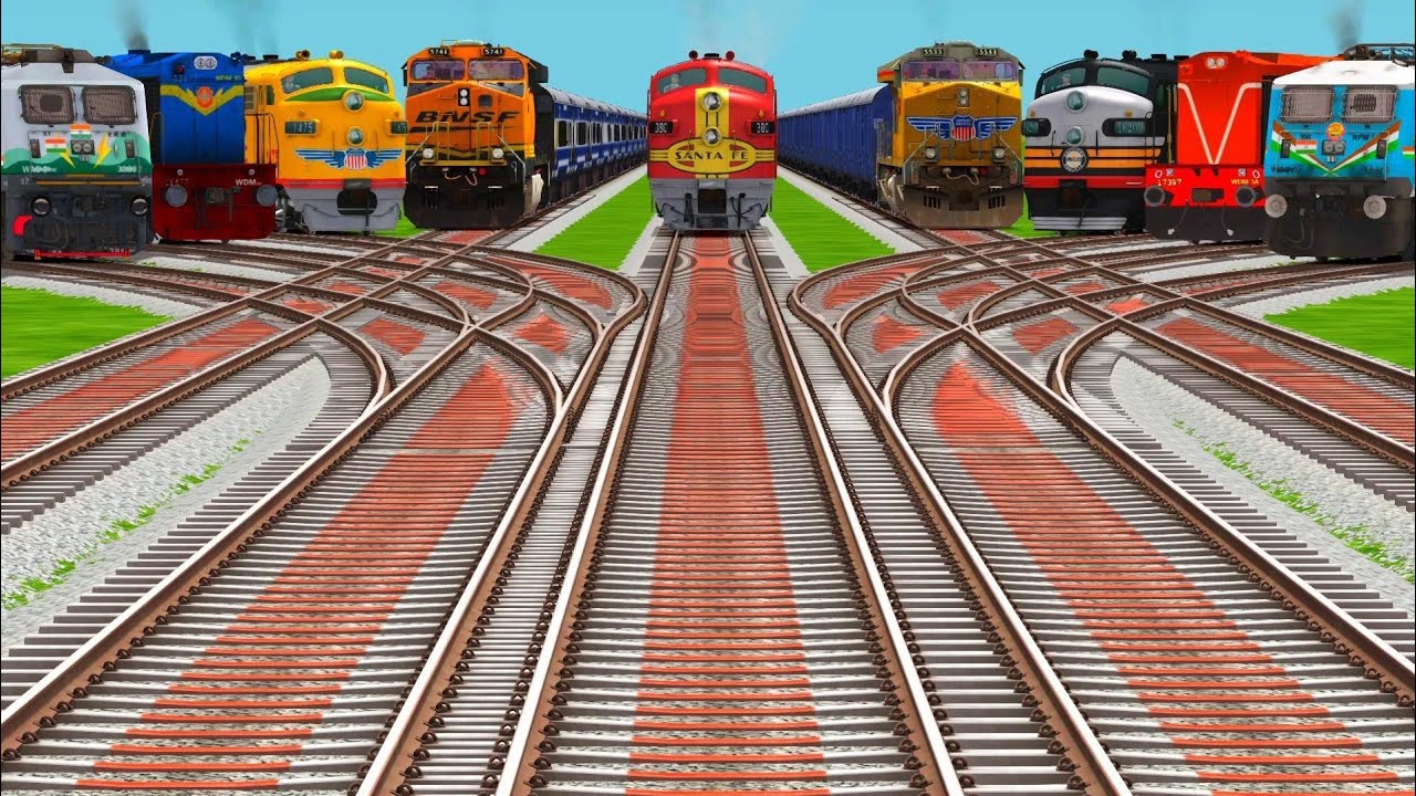 All Real Indian Trains At Curve Higher Graphics Railroad Junctions | train Videos #trainvideo 