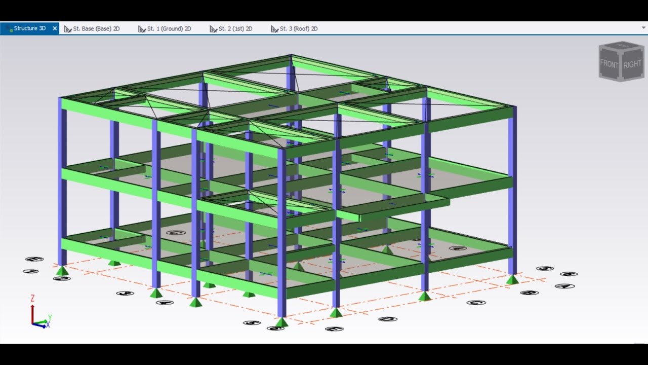 RC1 Tekla Tutorial 2 storey house