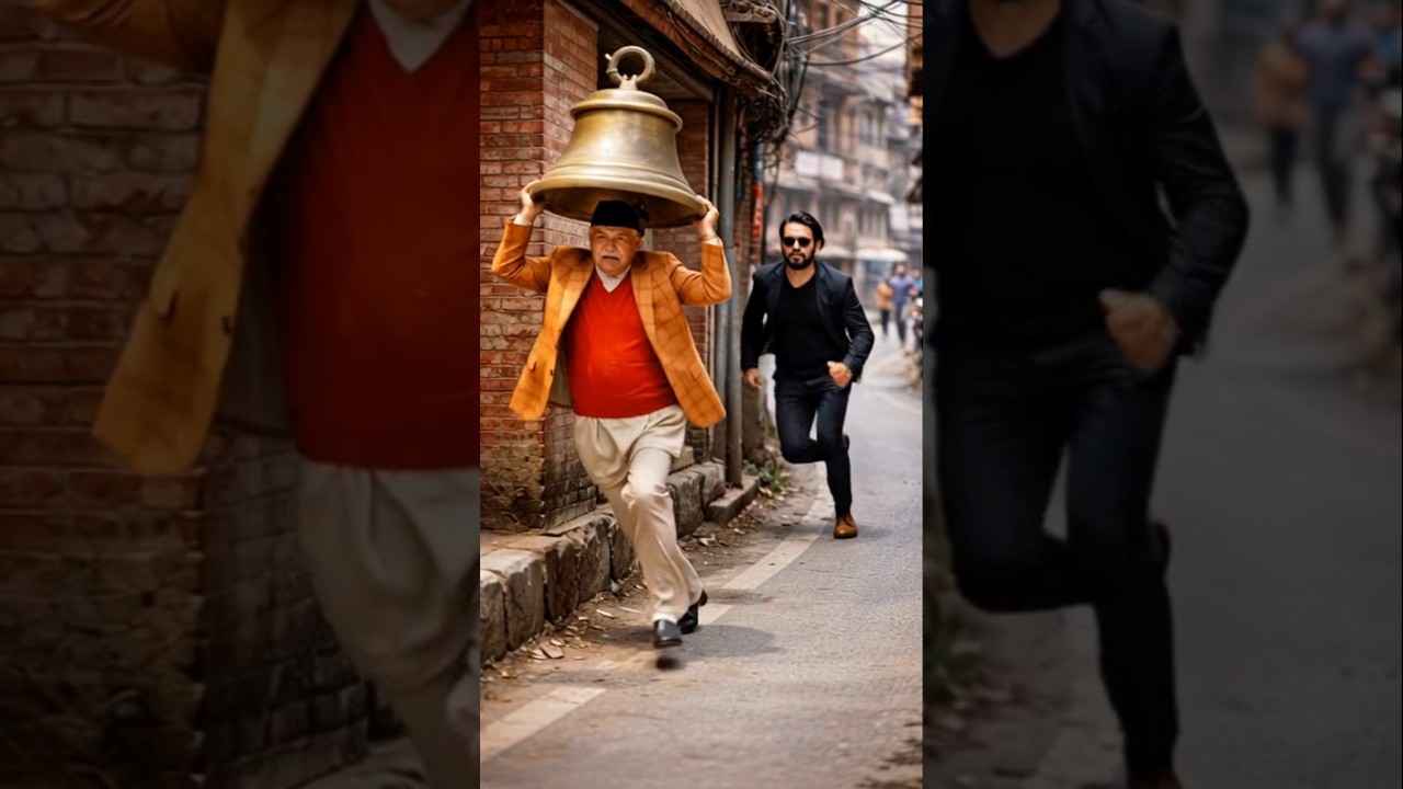 KP Oli Run with Ghanti 🔔 | Tune Maari Entry Dil Mein Baji Ghanti 😂 | Nepali Meme Shorts