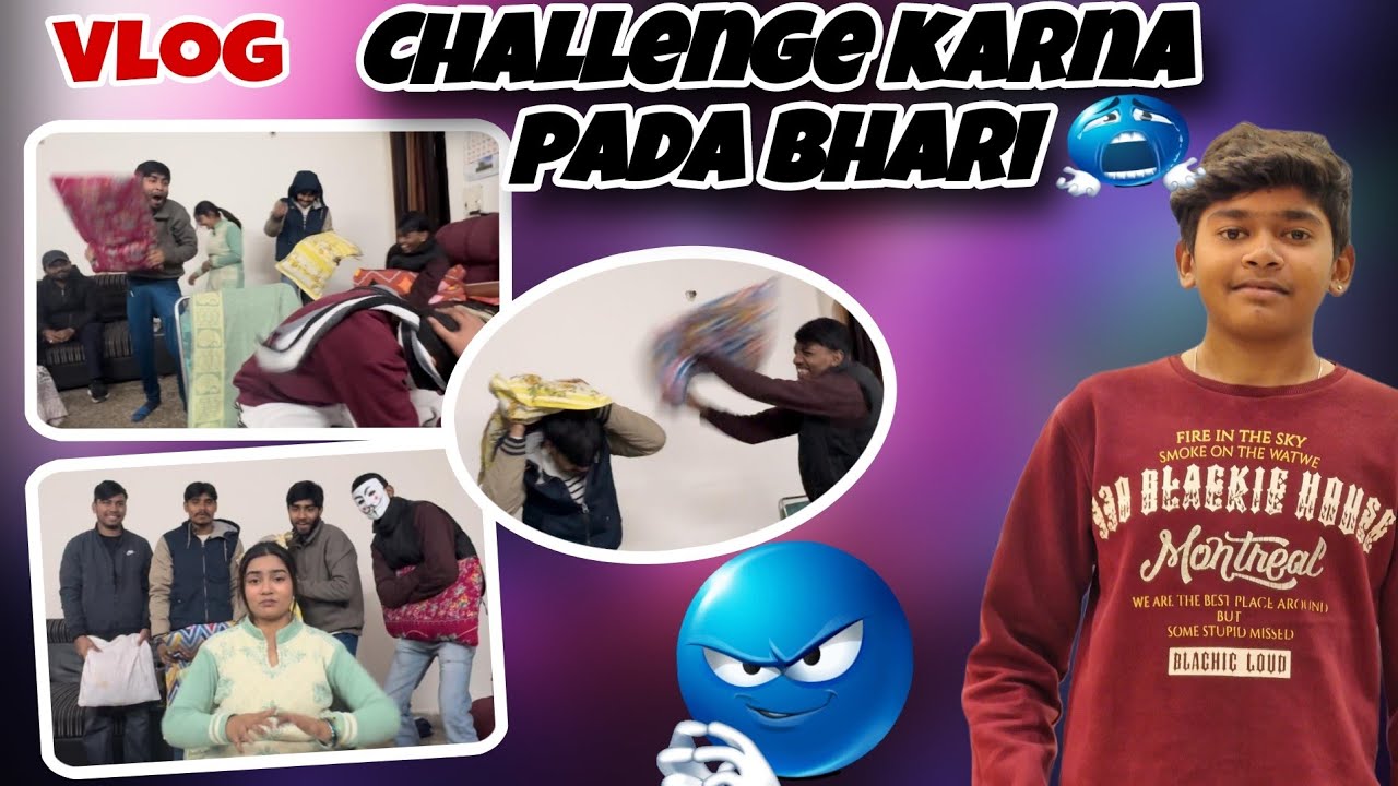 Pillow slap challenge with cousins full masti🤣🔥 vlog|samar passi vlogs