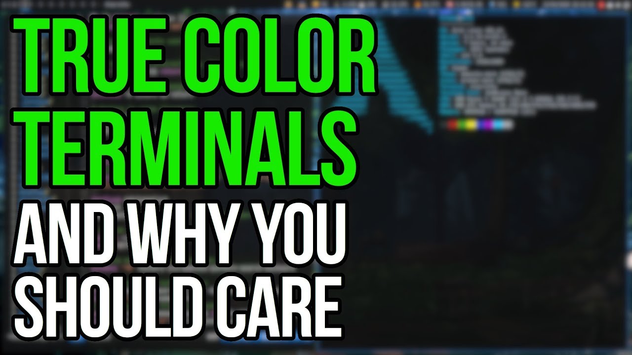 Don't Settle For 256 Colors Get Yourself a True Color Terminal