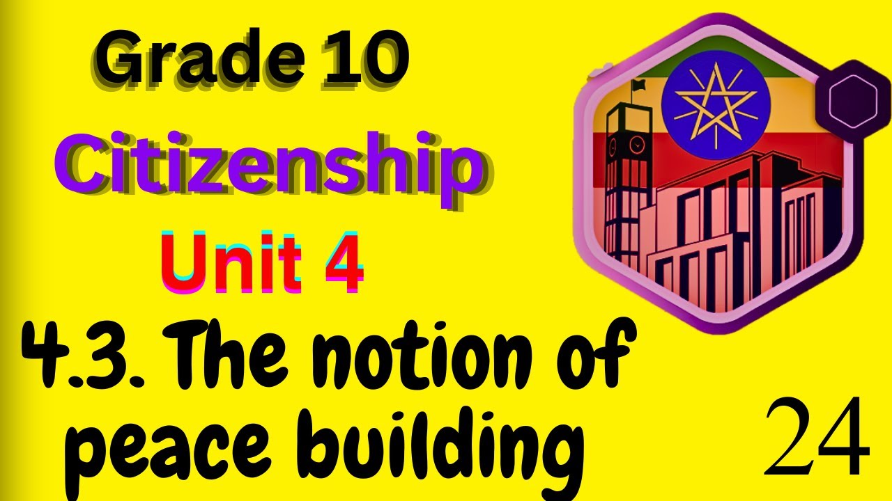 4.3. The notion of peace building