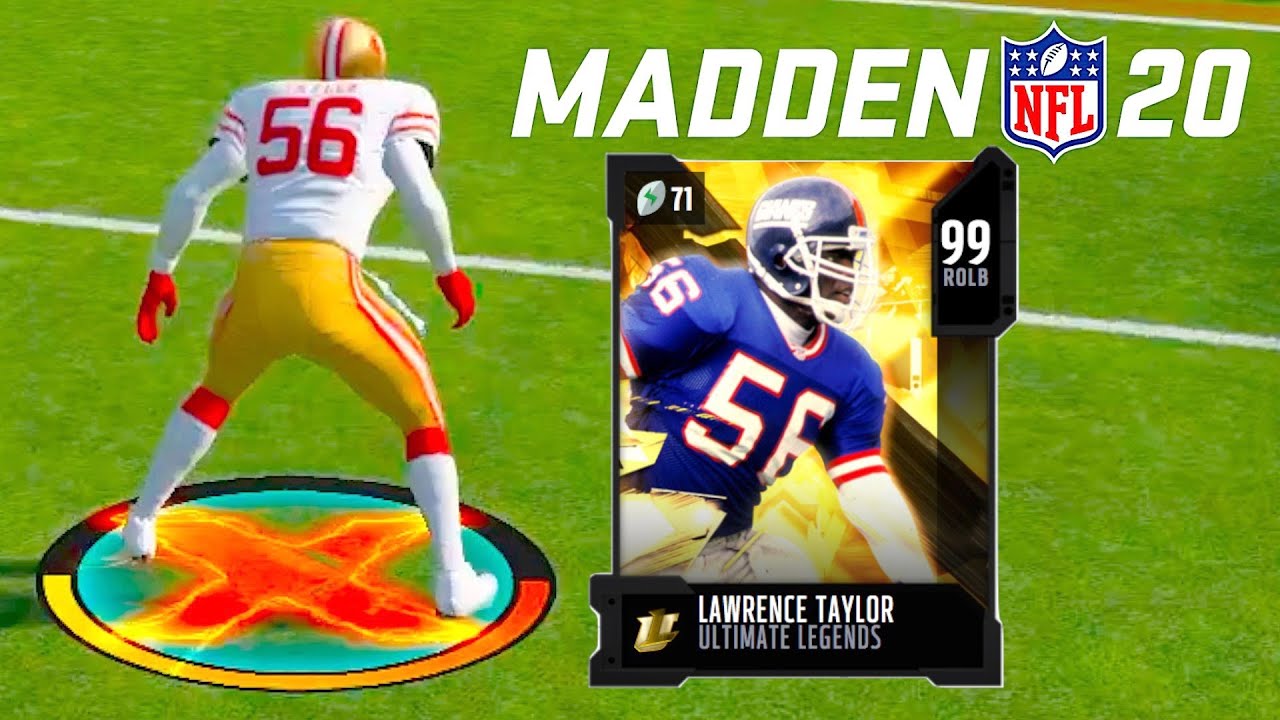 ULTIMATE LEGEND LAWRENCE TAYLOR IS A SACK MACHINE! Madden 20 Ultimate Team Gameplay