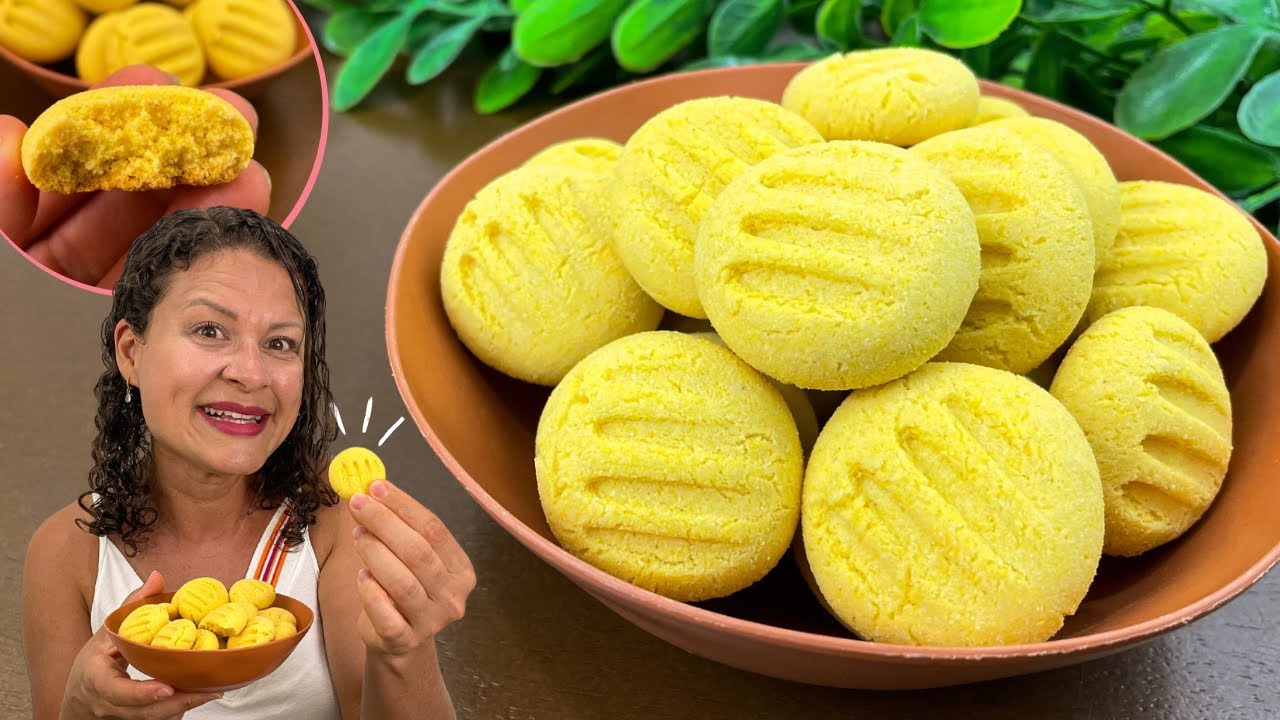 BISCOITO DE FUBÁ FÁCIL SEM GLÚTEN e SEM LEITE 