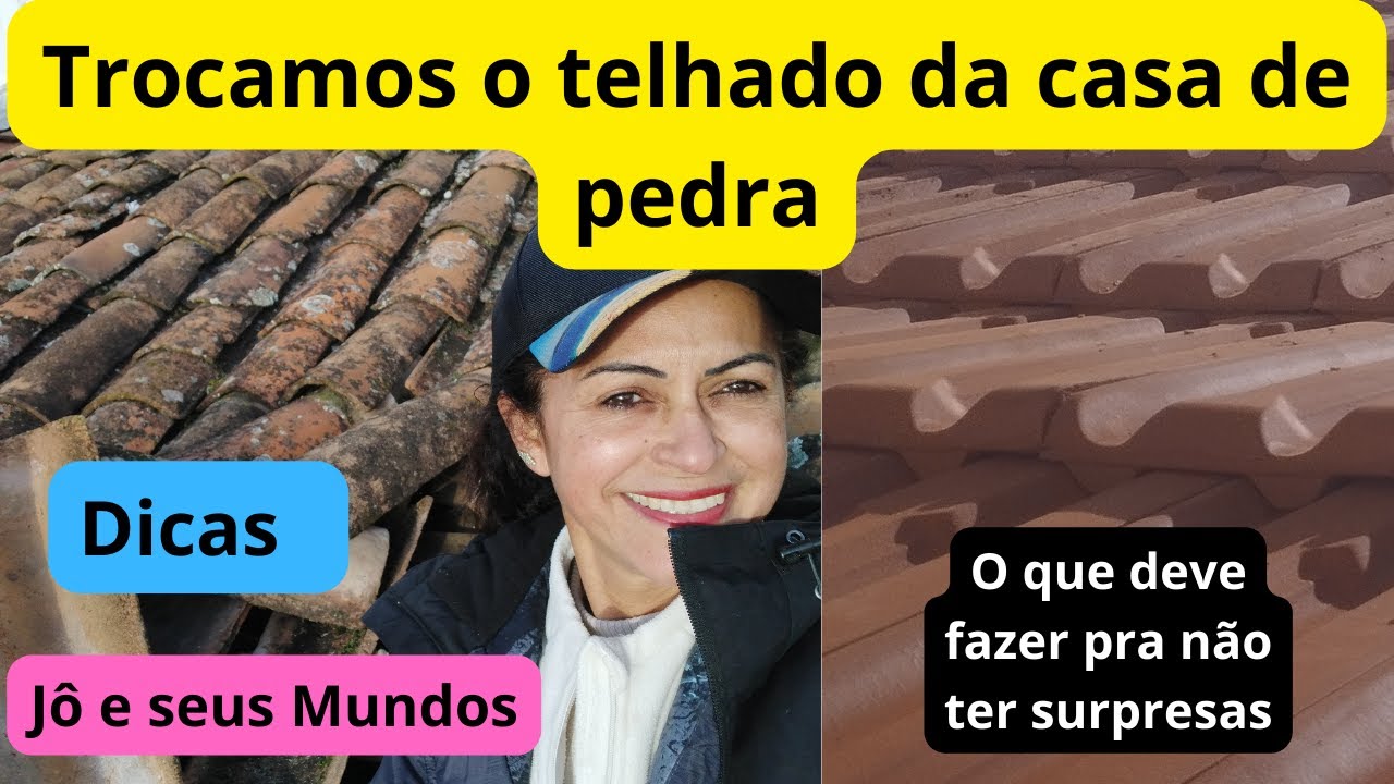 Como reformamos o telhado da casa de pedra, vejam como foi feito. Jô e seus Mundos
