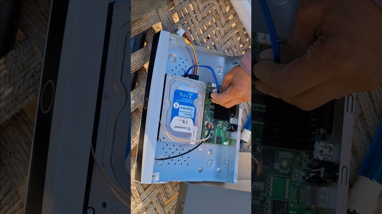 How to install hard disk in dvr | Hikvision nvr hard disk installation #shorts