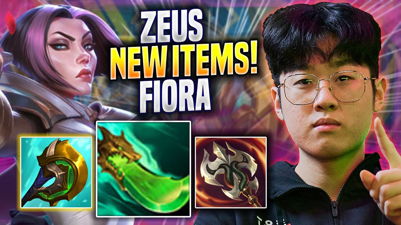 ZEUS TRIES FIORA WITH NEW ITEMS! - T1 Zeus Plays Fiora TOP vs K'sante! | Preseason 2023
