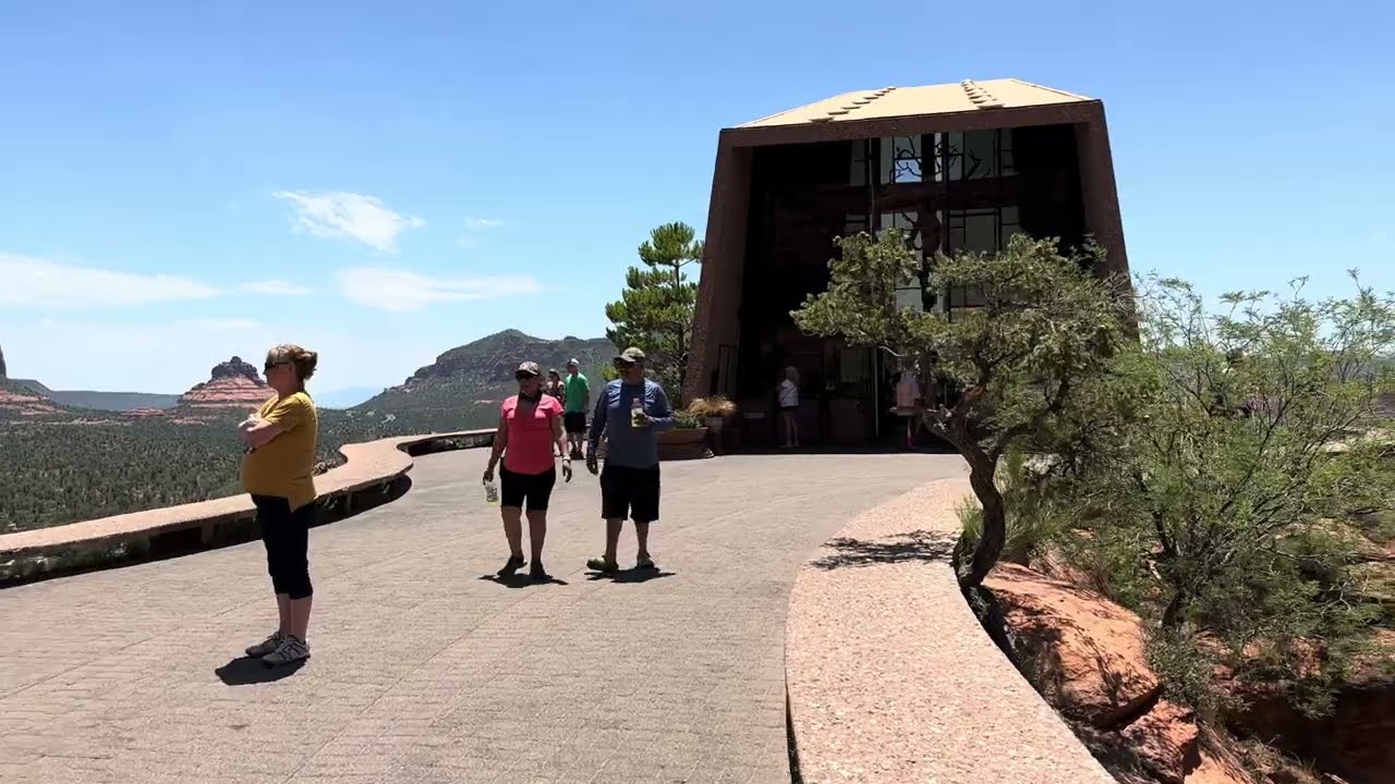 Sedona Arizona Chapel of the Holy Cross DRONE FLY OVER and walk through #sedona #travel #vacation 4K
