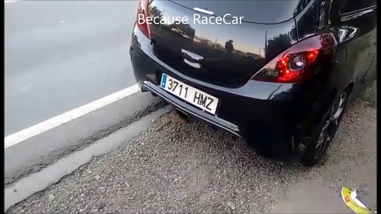 Anti Lag OPEL Corsa OPC 300+ hp by Powerfanatics Garage   Loud Antilag Sound and big flames