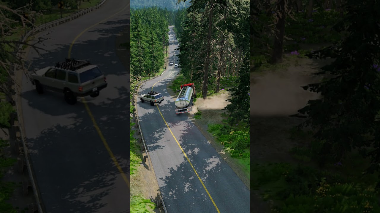 Realistic Highway Car Crashes #254
